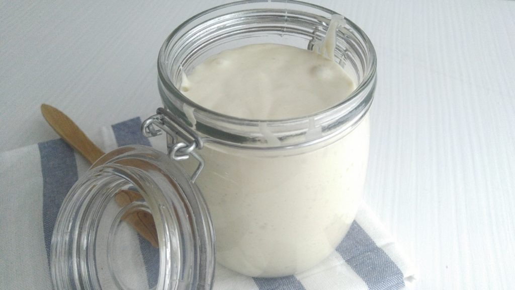 sourdough starter in a clear glass jar