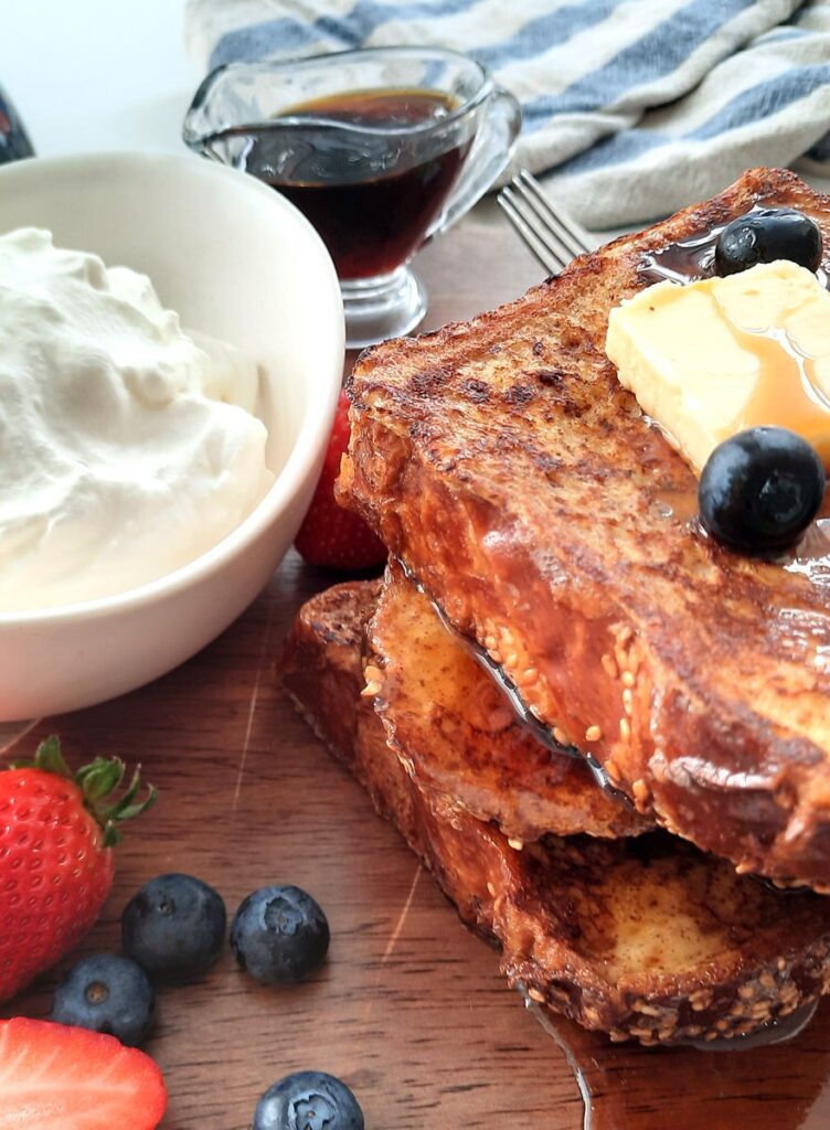 french toast on a serving tray