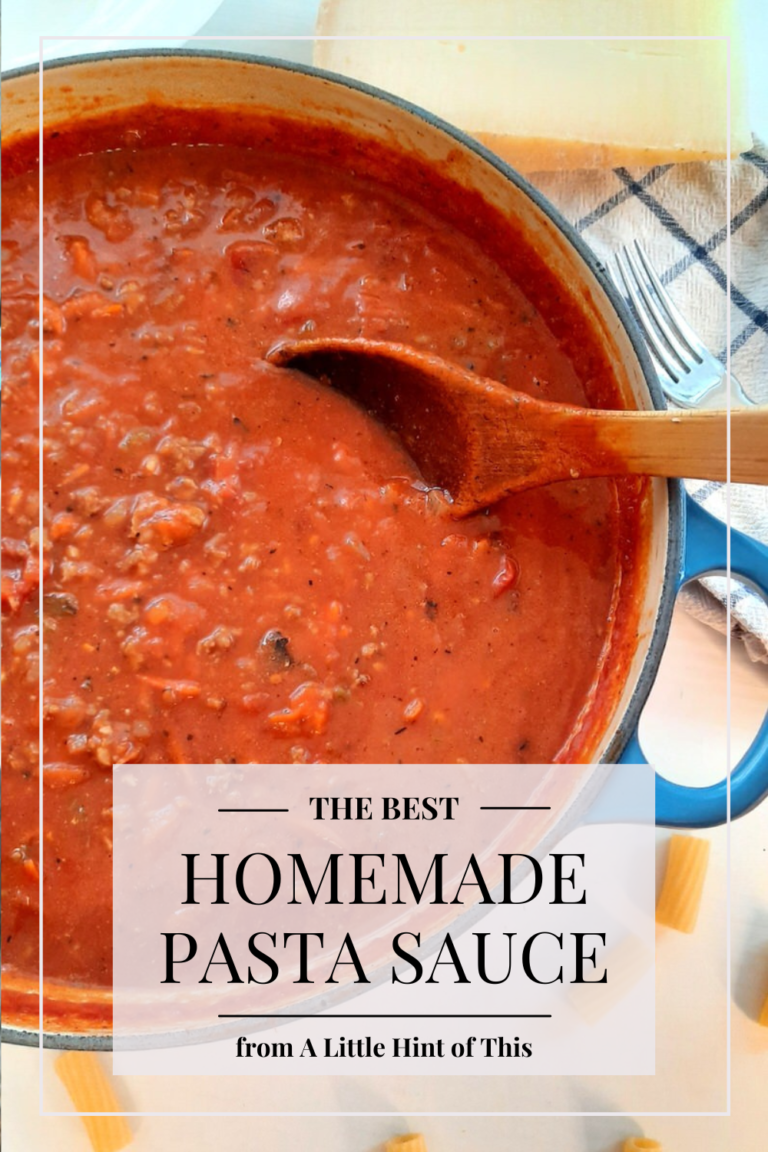 Easy Homemade Pasta Sauce - alittlehintofthis.com