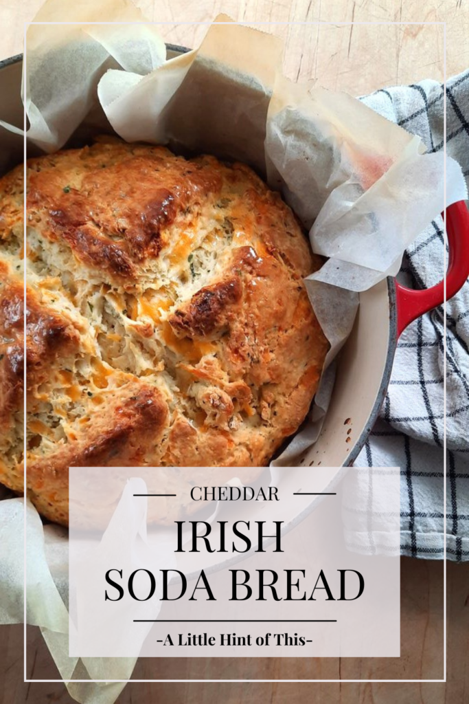 This Irish Soda Bread is perfect with any soup or stew. Denser than bread, fluffier than a biscuit, and studded with cheddar cheese and parsley, it's sure to become a go-to recipe. No yeast quickbread recipe made with simple ingredients!
#sodabread #irishrecipe #quickbread #noyeast #baking #simplebreadrecipe #alittlehintofthis #cheese #cheddar #cheddaririshsodabread